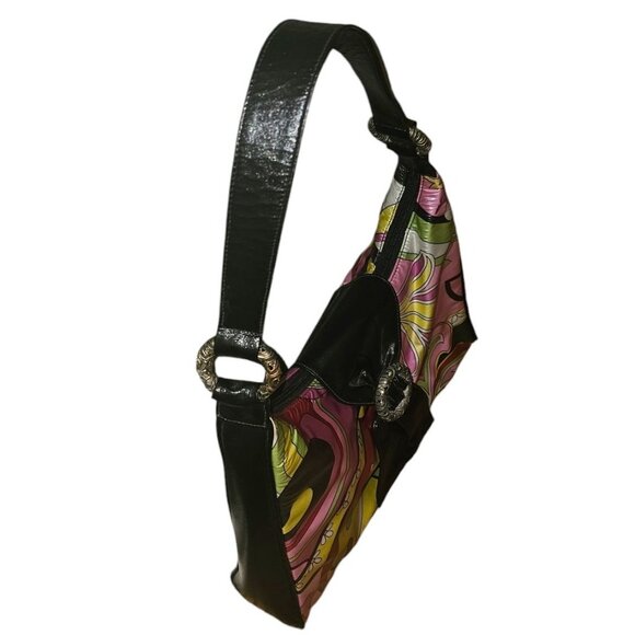 Millie Bags Multicolor Floral Print Handbag With Black Strap - Picture 6 of 16